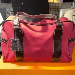Pre owned Burberry Red and Brown Shoulder Bag